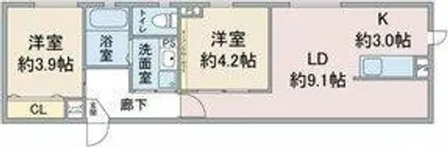 Celenest高岳【1階】の間取り