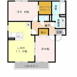 スプランデュールA棟【2階】の間取り
