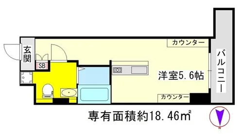 コスモL下鴨【3階】の間取り