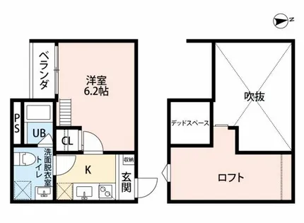 クレアシオン友井【1階】の間取り