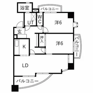 ウーリィパレス上社【6階】の間取り
