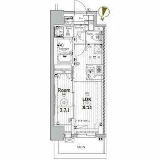 メイクスデザイン名駅南【9階】の間取り