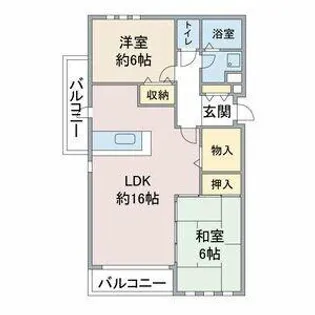 セントラル上社【1階】の間取り