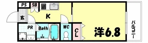 兵庫県神戸市東灘区御影塚町3丁目【マンション】の間取り