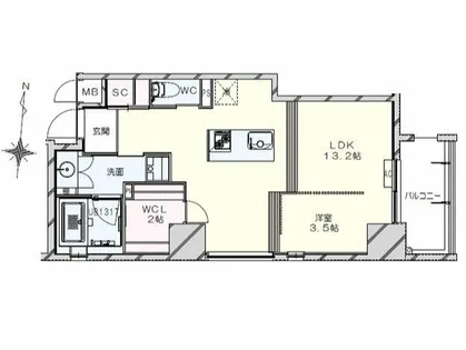 レジデンスT・L新栄【7階】の間取り