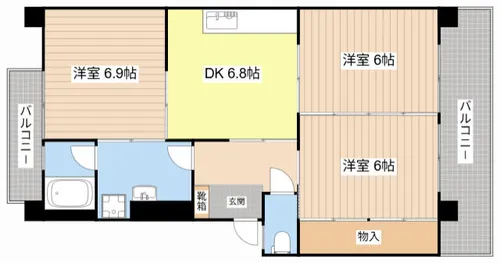 ハイツエクセルⅠ番館【201号室】の間取り