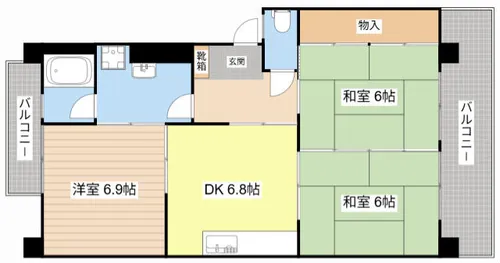 ハイツエクセルⅠ番館【102号室】の間取り