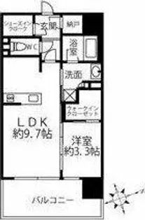 クリオラベルヴィ名古屋花の木【9階】の間取り
