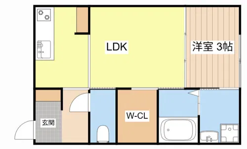 the nook【201号室】の間取り