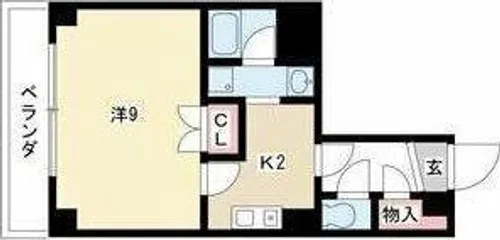 クレアールジーエー【5階】の間取り