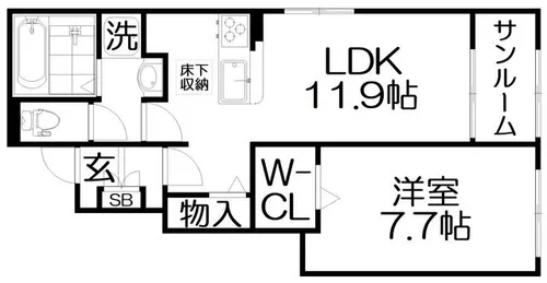 ラ・メゾン・セレニテ【1階】の間取り