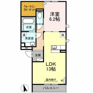 フェリーチェⅡ【2階】の間取り