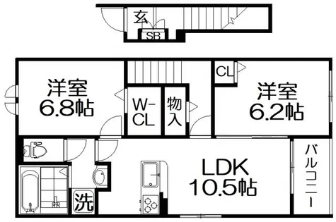 ラ・メゾン・セレニテ【1階】の間取り
