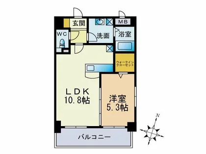 クレセント美野島【502号室】の間取り