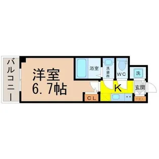 オーキッドレジデンス鶴舞【14階】の間取り