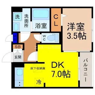 エバラン【1階】の間取り