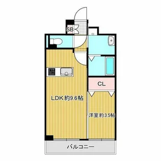 ラウレア田辺【4階】の間取り