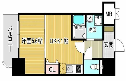 ふぁみーゆ巽東【4階】の間取り