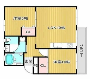 公団狭山住宅2号棟【2階】の間取り