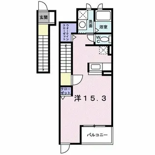 シュクレ せがみ Ⅱ【2階】の間取り