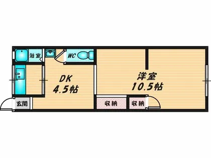 コンラッド長瀬【3階】の間取り