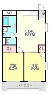 コーポ松浦【3階】の間取り