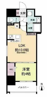 La Douceur玉造(旧ミラージュパレス玉造デフィ)【14階】の間取り