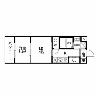 レシオス京都西院【1階】の間取り