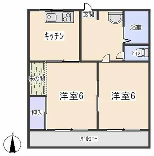 コーポ南【305号室】の間取り