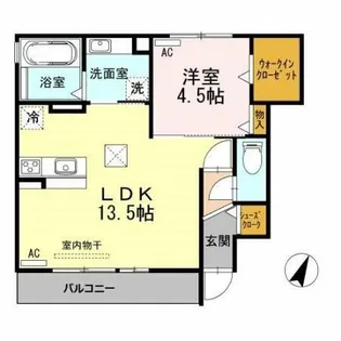 ソラーナミユキ【102号室】の間取り