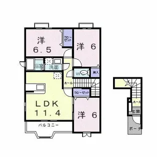 オンブラージュ Ⅰ【2階】の間取り