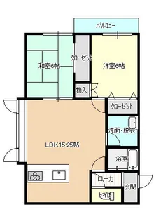 レジデンス昭和【2-B号室】の間取り