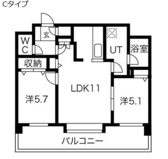 ウエストヒルコートII【5階】の間取り