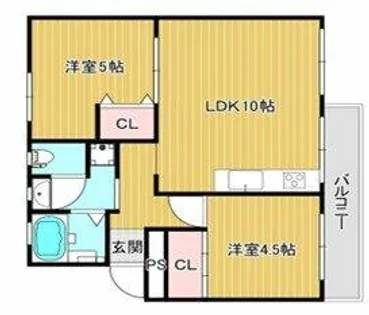 狭山住宅2号棟【2階】の間取り