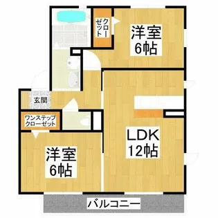 シュエットドゥ【2階】の間取り