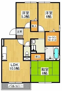 パストラル狭山【3階】の間取り