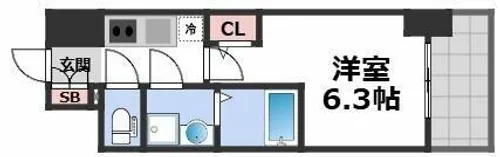 エスリードレジデンス大阪谷町ザ・マークス【2階】の間取り