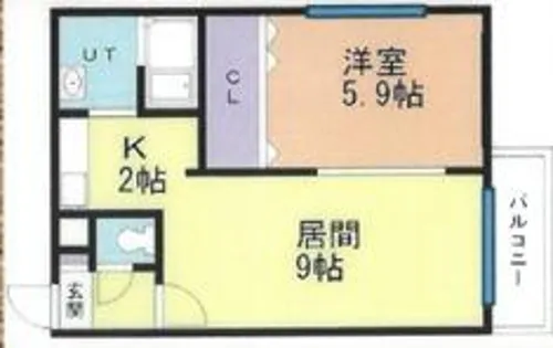 コンフォート琴似【401号室】の間取り