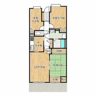 助松パーク・ホームズ【4階】の間取り