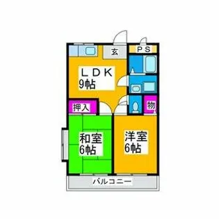 大阪府堺市中区深阪4丁【マンション】の間取り