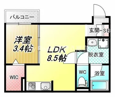 F+stye八尾北本町2号館【2階】の間取り
