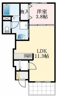 大阪府堺市中区毛穴町【アパート】の間取り