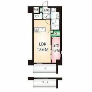 カメリア丸の内【9階】の間取り
