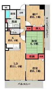 コレンテ【301号室】の間取り