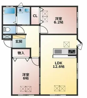 ファミリアーレ金屋【2階】の間取り