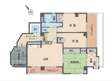 明治マンション【2階】の間取り