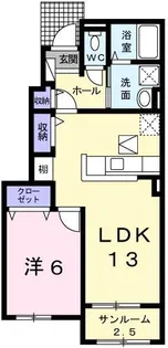 メゾン ド ボヌール【1階】の間取り