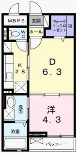 グランシャリオ【2階】の間取り