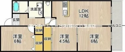 フォレスタ育和【4階】の間取り