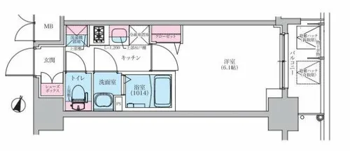 プレサンスブルーム東三国【14階】の間取り